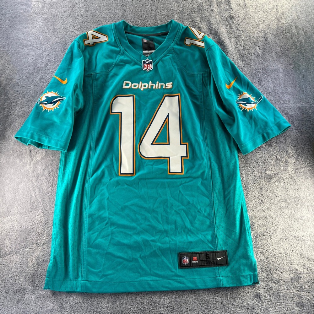Nike Miami Dolphins Jarvis Landry 14 NFL Jersey Mens S Aqua Teal On Field